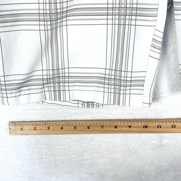 Quiksilver Mens 32 White Gray Plaid Amphibian Hybrid Stretch Board Beach Shorts - Picture 10 of 12